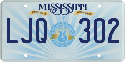MS license plate LJQ302