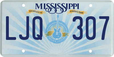 MS license plate LJQ307