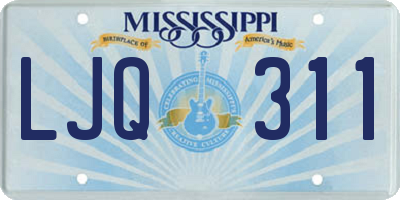 MS license plate LJQ311