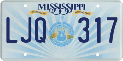 MS license plate LJQ317