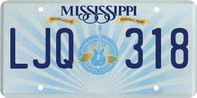 MS license plate LJQ318