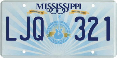 MS license plate LJQ321