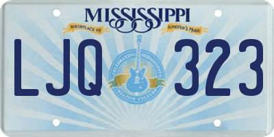 MS license plate LJQ323