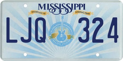 MS license plate LJQ324