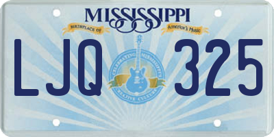 MS license plate LJQ325