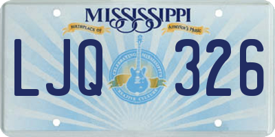 MS license plate LJQ326
