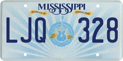 MS license plate LJQ328