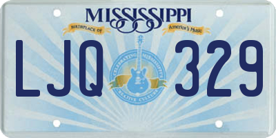 MS license plate LJQ329
