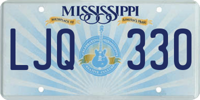 MS license plate LJQ330