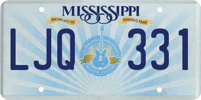 MS license plate LJQ331