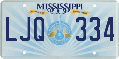 MS license plate LJQ334