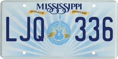 MS license plate LJQ336