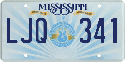 MS license plate LJQ341