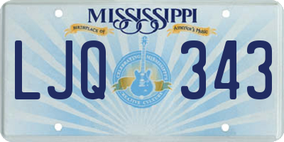 MS license plate LJQ343