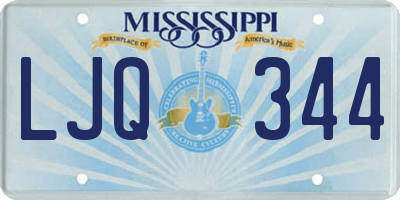 MS license plate LJQ344