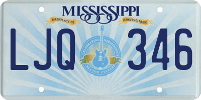MS license plate LJQ346