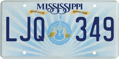MS license plate LJQ349