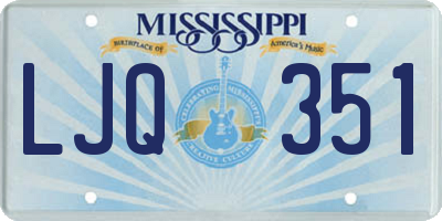 MS license plate LJQ351