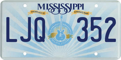 MS license plate LJQ352