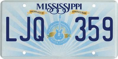 MS license plate LJQ359