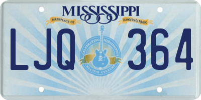 MS license plate LJQ364