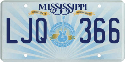 MS license plate LJQ366