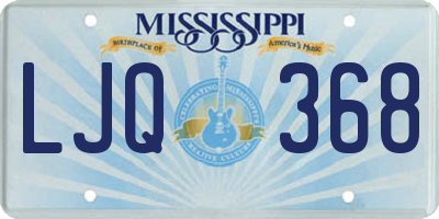 MS license plate LJQ368