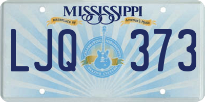 MS license plate LJQ373
