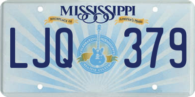 MS license plate LJQ379