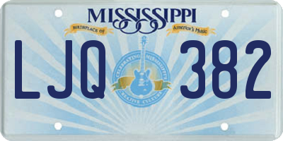 MS license plate LJQ382