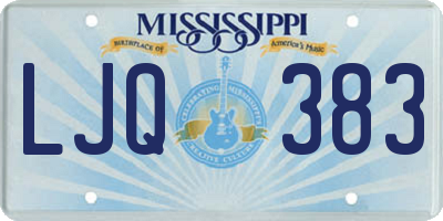MS license plate LJQ383