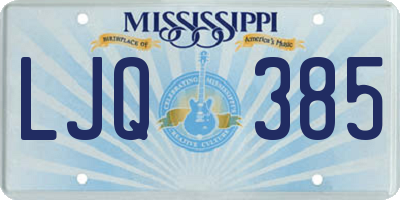 MS license plate LJQ385