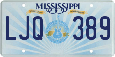 MS license plate LJQ389