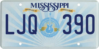 MS license plate LJQ390