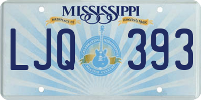 MS license plate LJQ393
