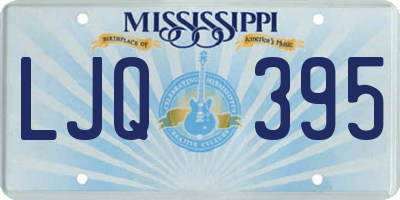 MS license plate LJQ395