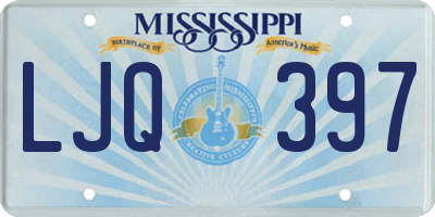 MS license plate LJQ397