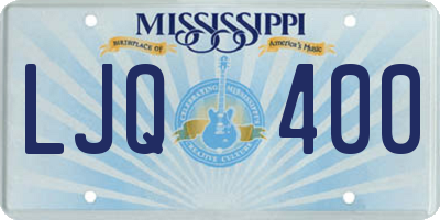 MS license plate LJQ400