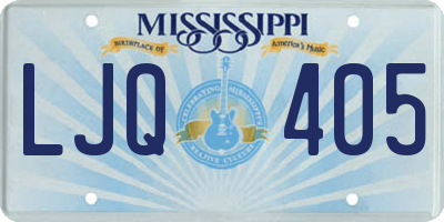 MS license plate LJQ405
