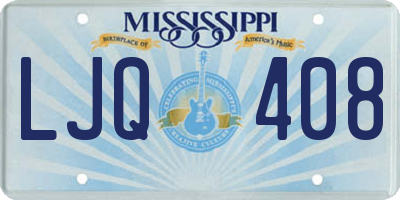 MS license plate LJQ408