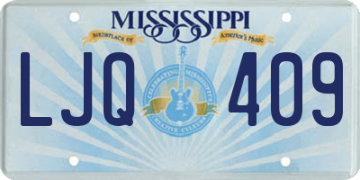 MS license plate LJQ409