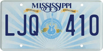 MS license plate LJQ410