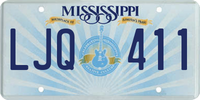 MS license plate LJQ411