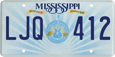 MS license plate LJQ412