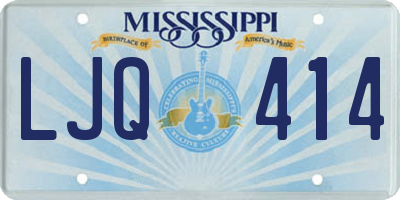 MS license plate LJQ414