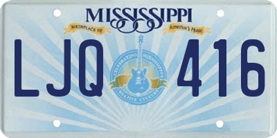 MS license plate LJQ416