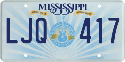 MS license plate LJQ417