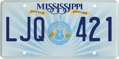MS license plate LJQ421