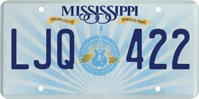 MS license plate LJQ422