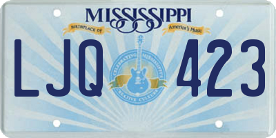 MS license plate LJQ423